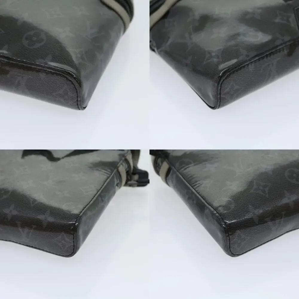 Louis Vuitton Monogram Eclipse Glaze Messenger PM Shoulder Bag Gray